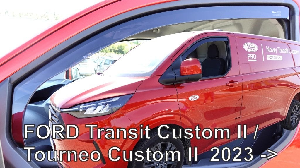 Ford Custom zijwindschermen smoke getint pasvorm visors, Ophalen of Verzenden, Nieuw