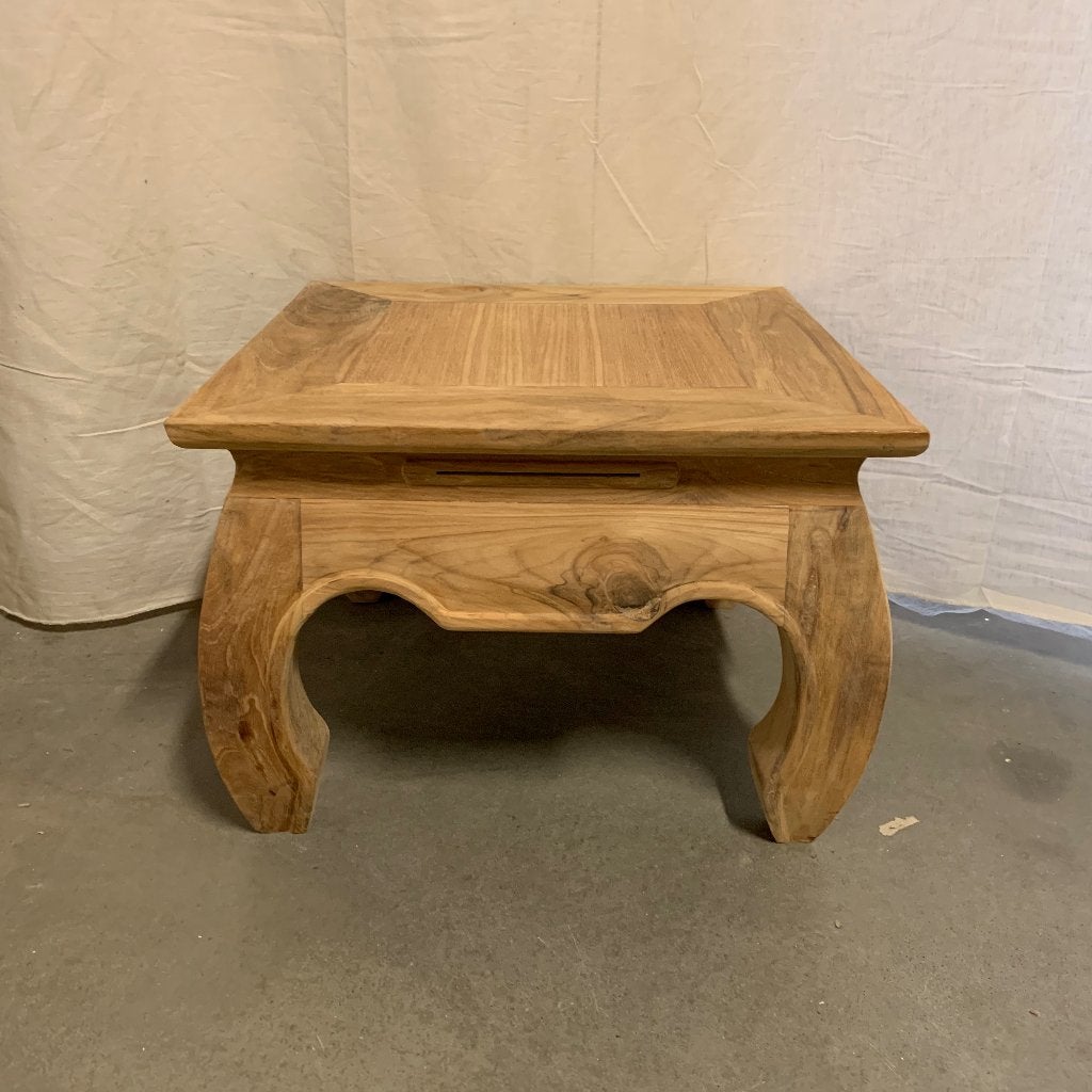 opium tafel - teak - 50 x 50 cm - Gratis bezorgd, TTM Wonen, Meubels – (Perzische) Tapijten en Woonaccessoires, 50 tot 100 cm