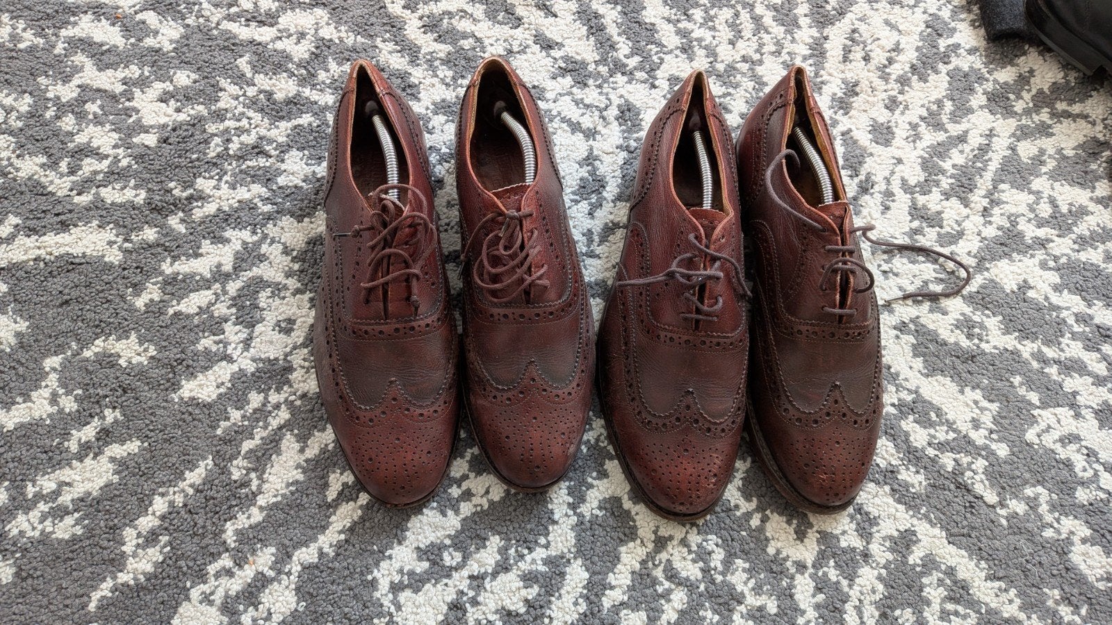 2 paar Van Bommel Brogues - Maat 43/44, Bruin, Ophalen of Verzenden, Van Bommel, Gedragen