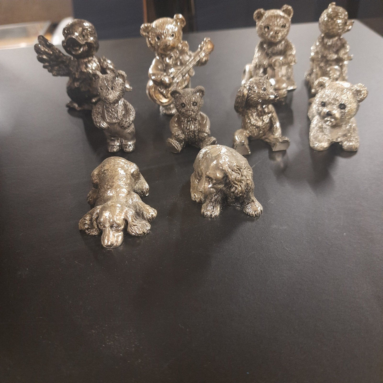 R Argento 10 verzilverde beeldjes beertjes, eendje en hondje, Ophalen of Verzenden, Zo goed als nieuw