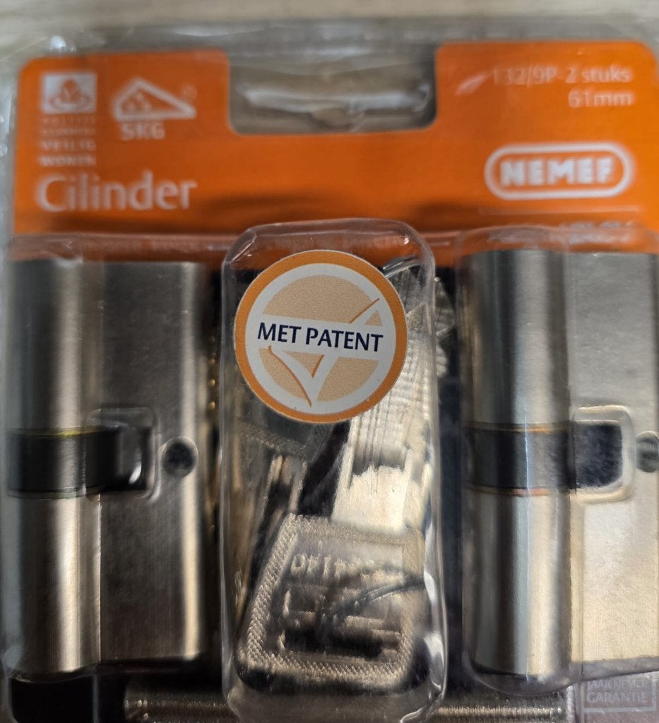 Nemef 132/9 SKG*** Anti Kerntrek 2 Gelijksluitend cilinders, Ophalen, Nieuw, Slot