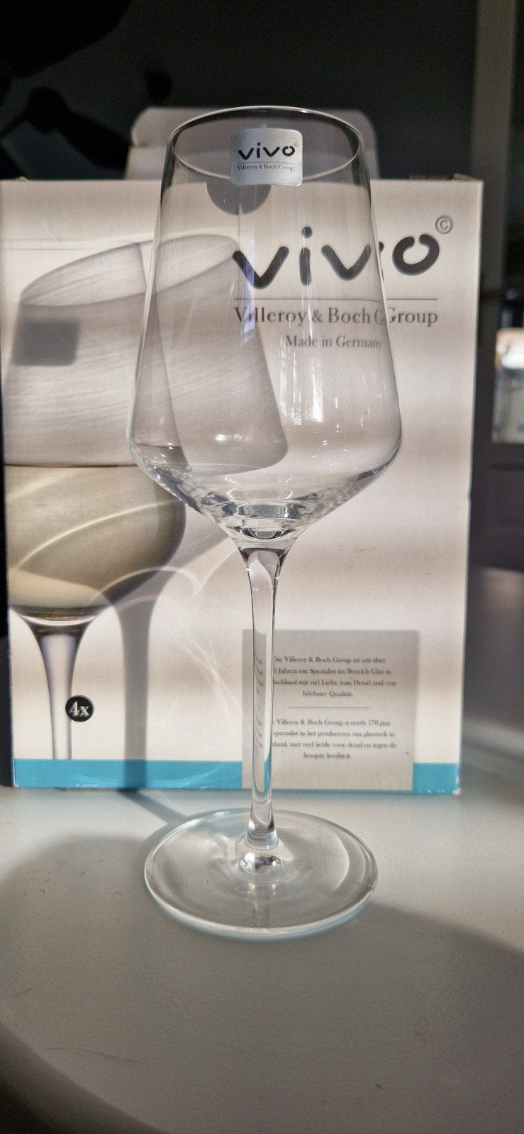 Vivo Villeroy & Boch witte wijnglazen - 4 stuks, Nieuw, Ophalen of Verzenden, Overige merken, Glas