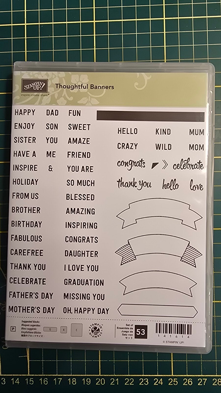 stampin up stempelset thoughtful banners, Ophalen of Verzenden, Zo goed als nieuw, Clearstamp