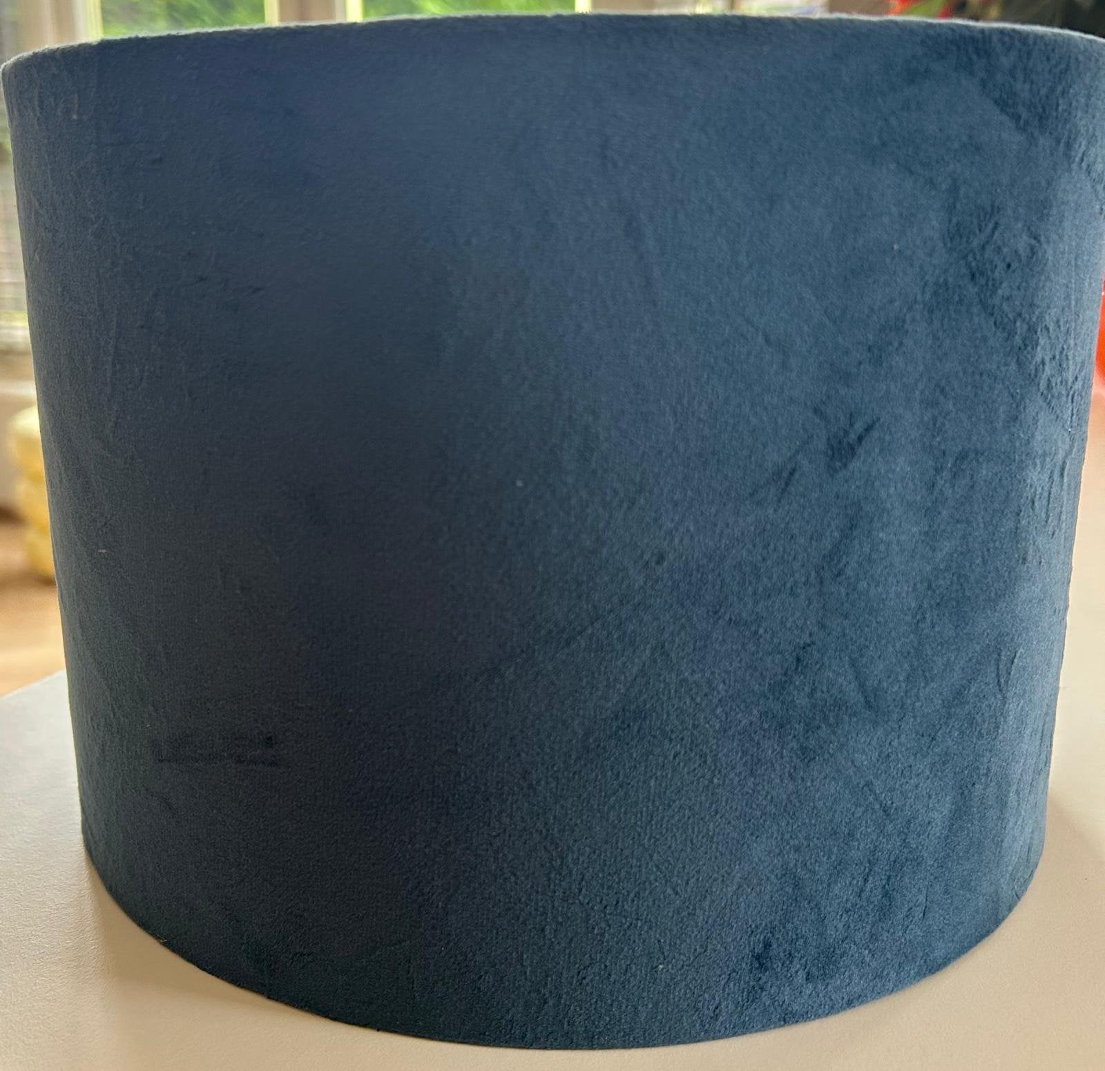Lampenkap Fluweel, Ophalen, Blauw, Plafondlamp, 18 cm