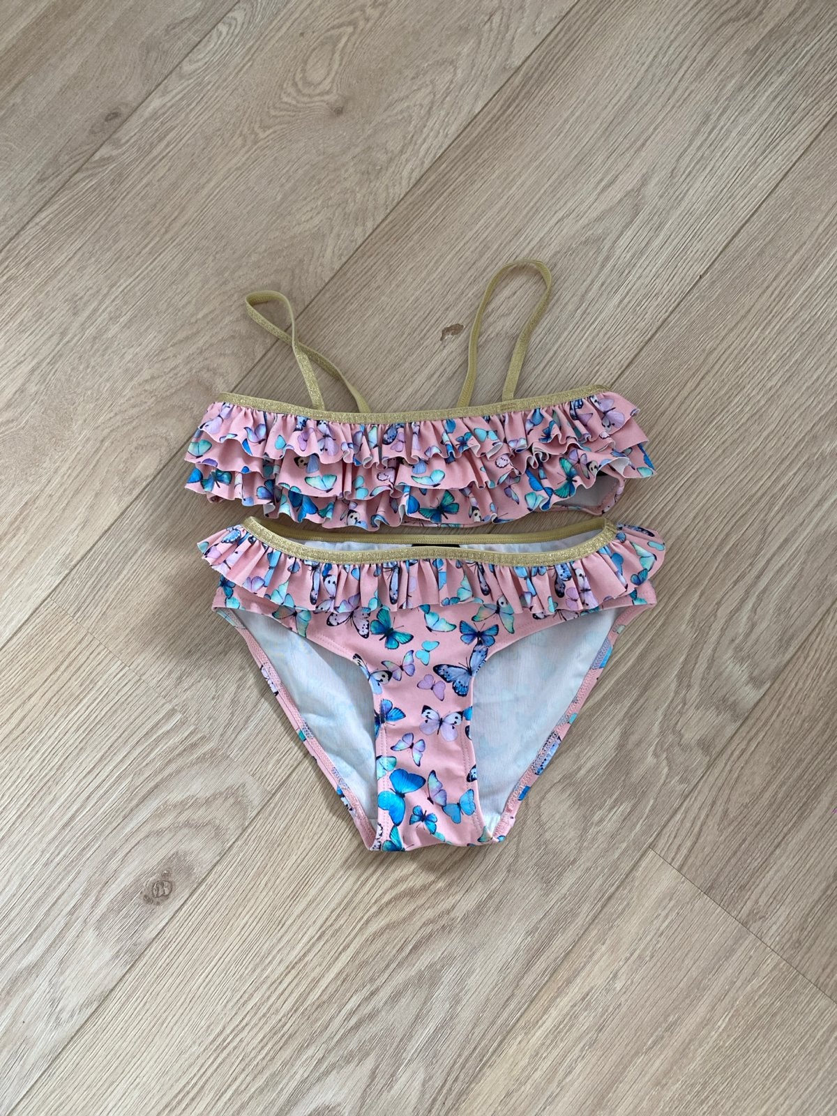 H&M Bikini met vlinders - Maat 122/128, Bikiniset, Meisje, Zo goed als nieuw, Ophalen of Verzenden