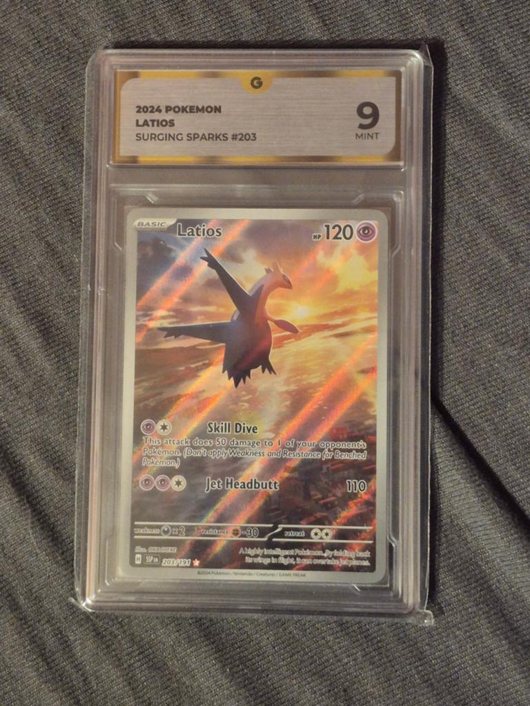 Pokemon Latios Surging Sparks #203 9 Mint, Ophalen of Verzenden, Nieuw, Losse kaart, Foil