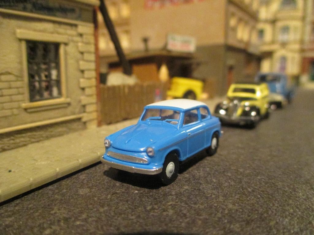 1957-1961 Lloyd Alexander TS - Wiking 806 blauw met wit dak, Ophalen of Verzenden, Zo goed als nieuw, Auto, Wiking