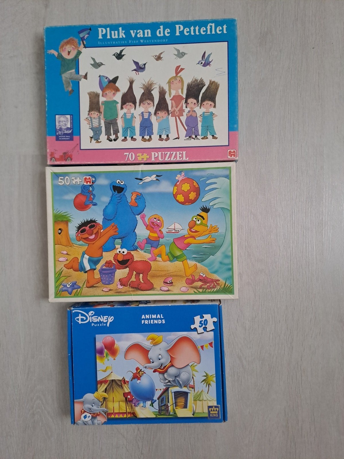 2 puzzels 50 tot 70 stukjes., Ophalen, 10 tot 50 stukjes