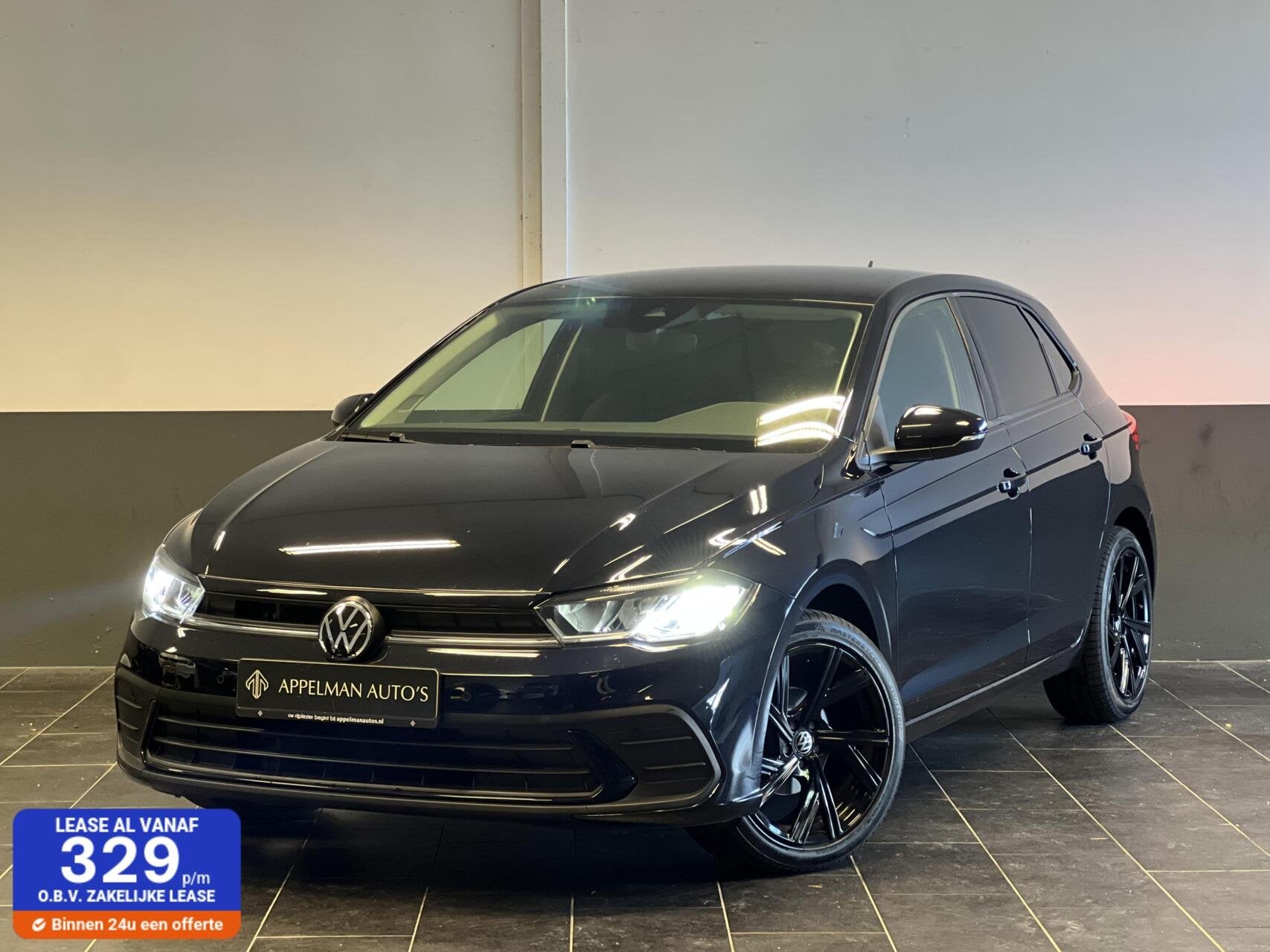 Volkswagen Polo 1.0 TSI|R-Line|Camera|Keyless|Virtual|Carpla, Auto's, Volkswagen, Stof, Zwart, 95 pk, Zwart