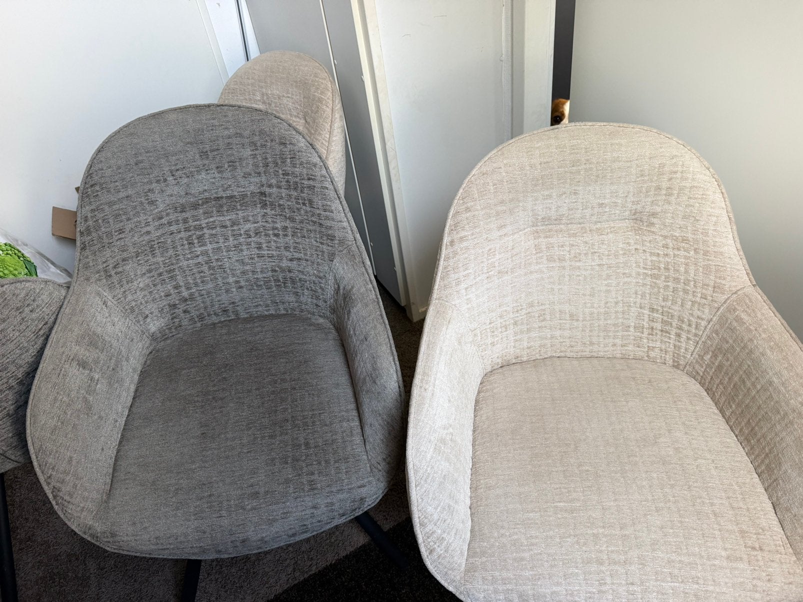 Eetkamerstoelen, Ophalen, Minder dan 75 cm, Zo goed als nieuw, Stof