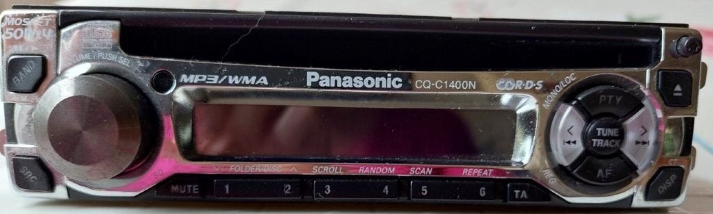 Panasonic CQ-C1400N MP3/WMA autoradio, Auto diversen, Autoradio's, Ophalen of Verzenden, Gebruikt
