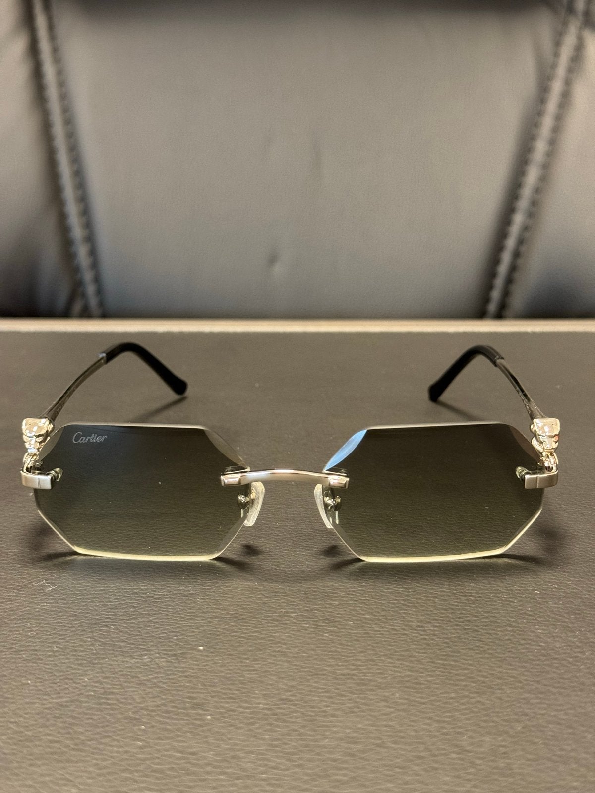 Cartier Zonnebril Panthere Rimless Zilver, Overige merken, Zonnebril, Ophalen of Verzenden, Zo goed als nieuw