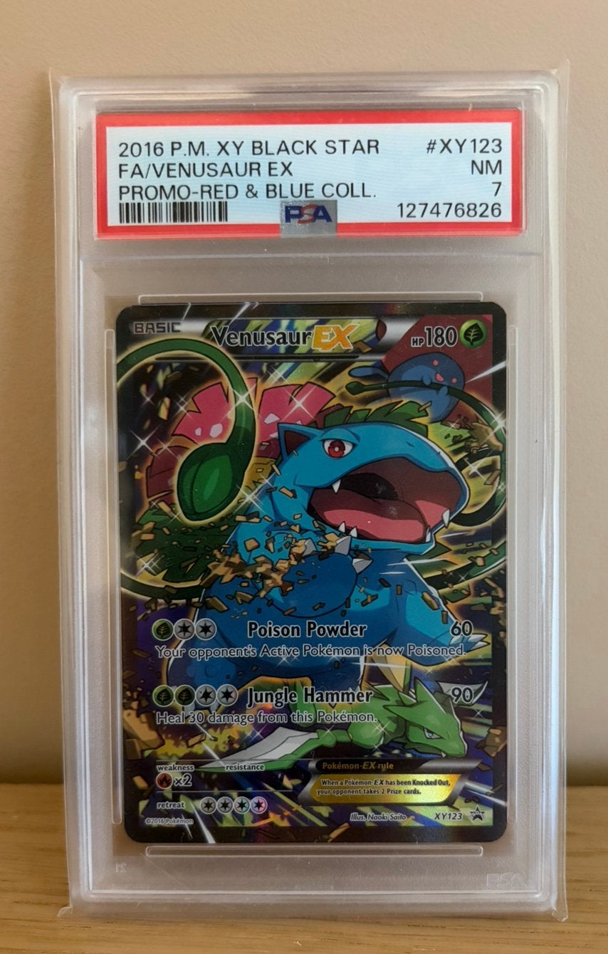 Venusaur EX XY123 - Black Star Promo - PSA, Ophalen of Verzenden, Nieuw, Losse kaart, Foil