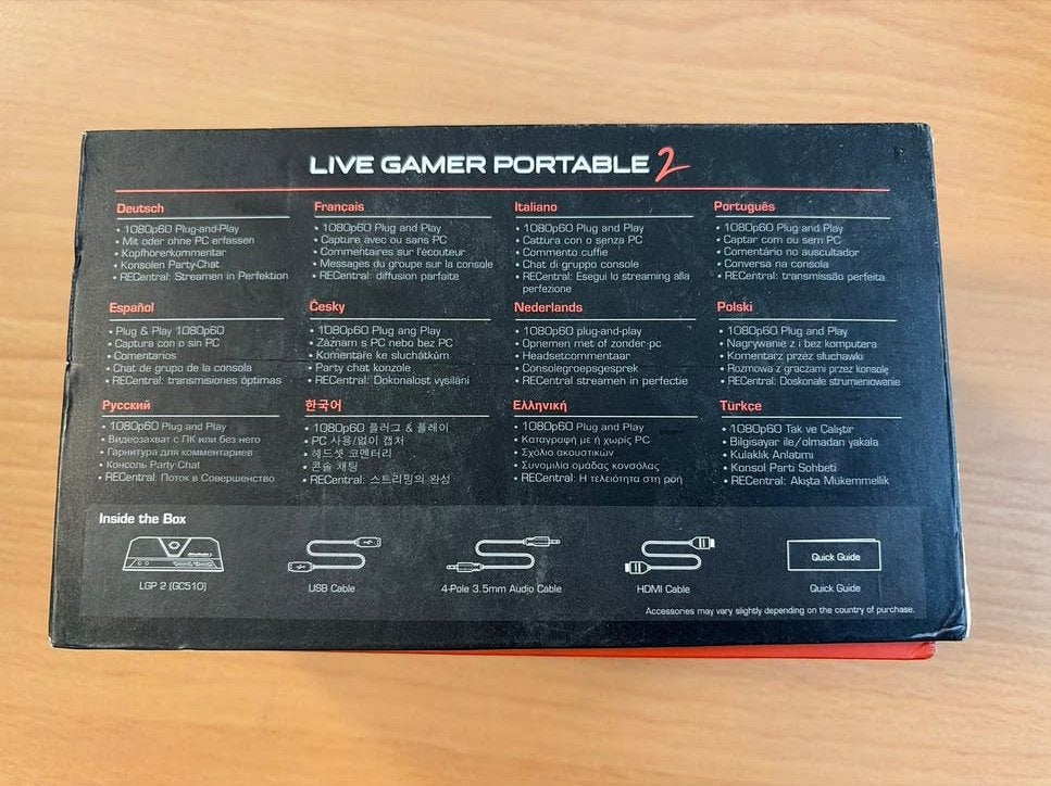 AverMedia Live Gamer Portable 2 - Gaming Capture Card, Computers en Software, Ophalen of Verzenden, Zo goed als nieuw