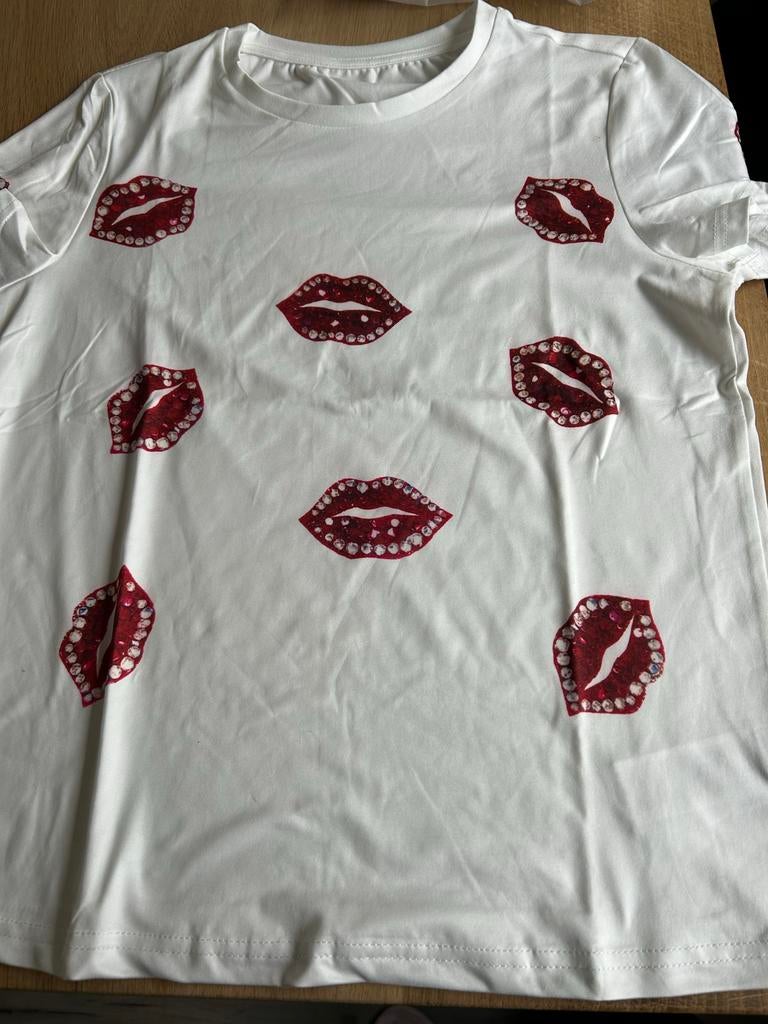 K3 concert outfit: wit shirt met rokje maat M, Kleding | Dames, Carnavalskleding en Feestkleding, Ophalen, Nieuw