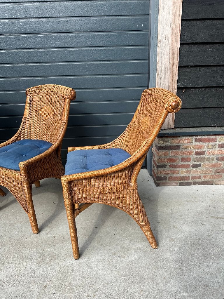 Rotan stoelen, Ophalen, Gebruikt, Bruin, Riet of Rotan