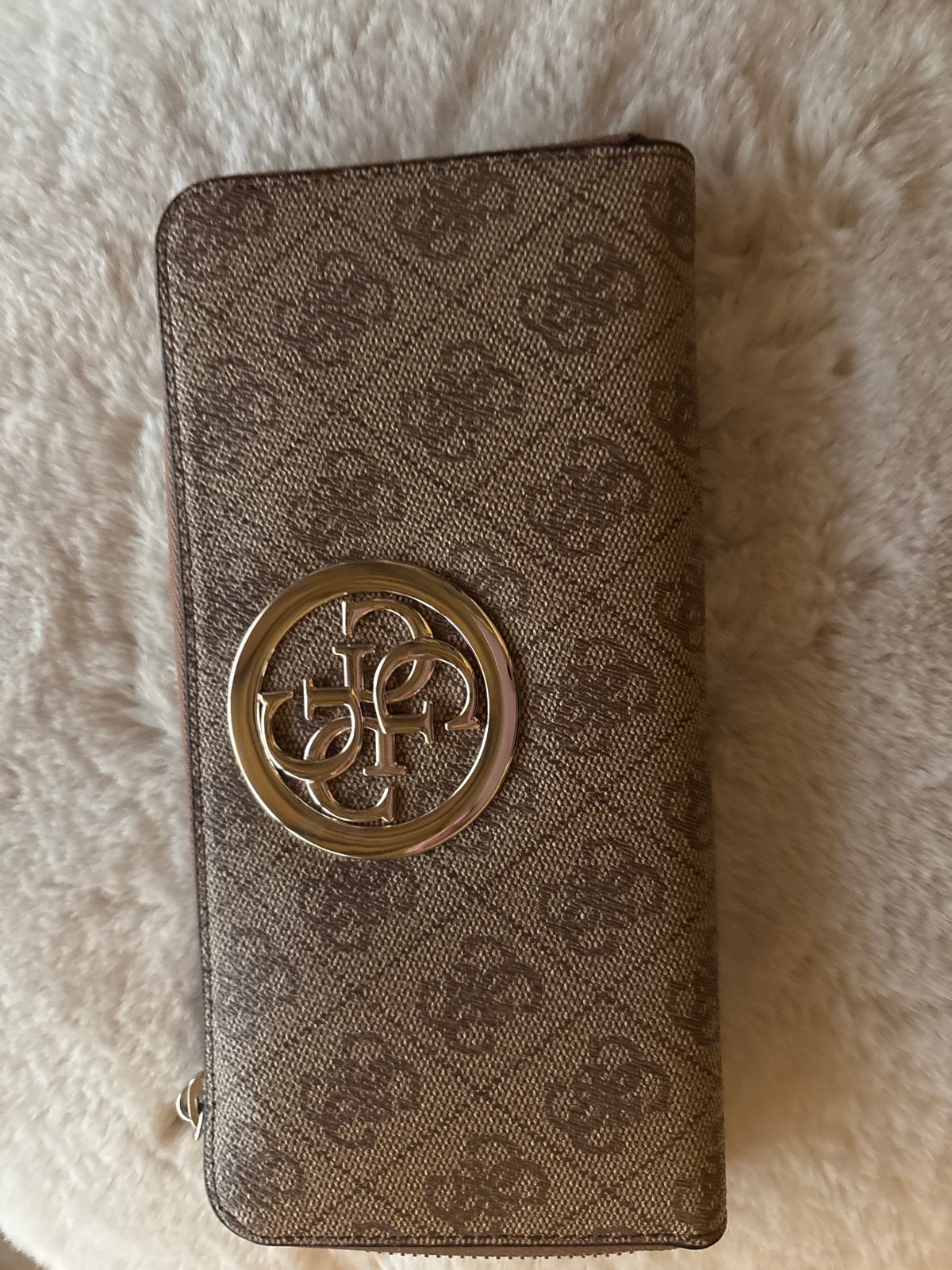 Guess portemonnee bruin met logo, Sieraden, Tassen en Uiterlijk, Portemonnees, Ophalen of Verzenden, Nieuw, Bruin, Guess