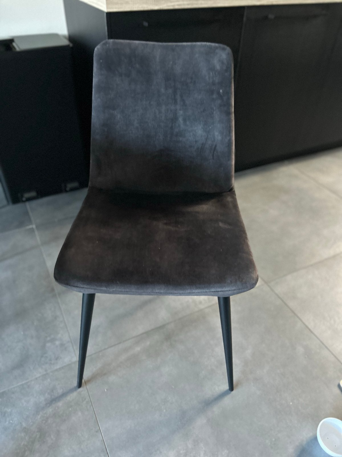 4 eetkamer stoelen, Ophalen, Zwart, Stof, Vier