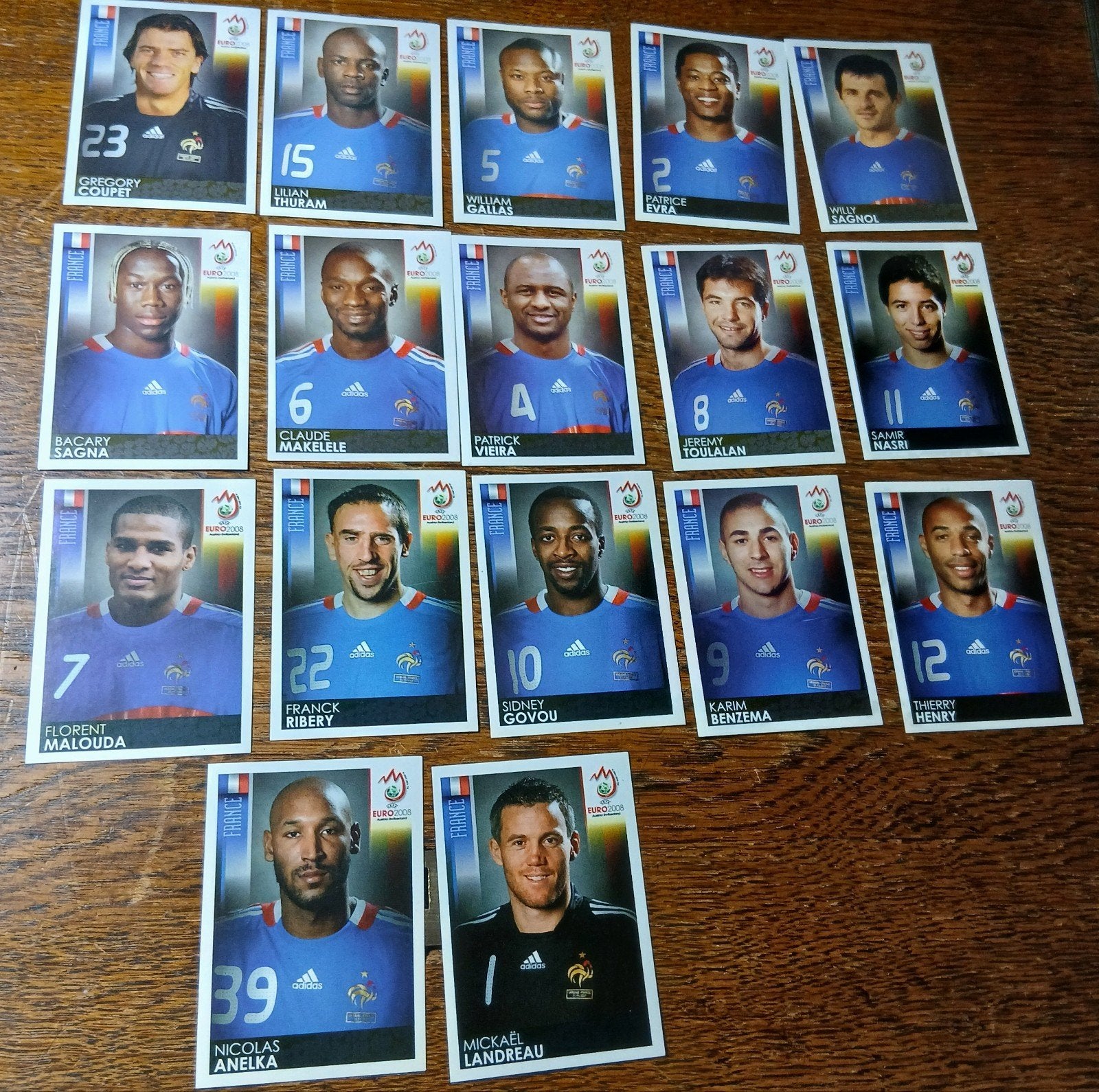 Panini Euro 2008 Frankrijk Voetbalplaatjes (18 stuks), Ophalen of Verzenden, Meerdere plaatjes