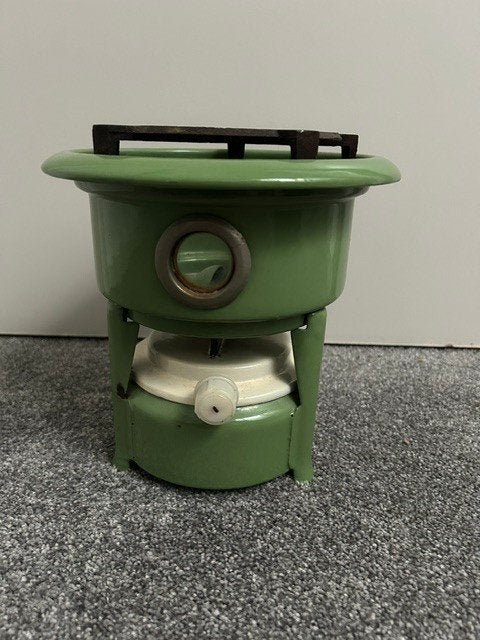 Vintage Groene Fonduebrander / Rechaud, Ophalen