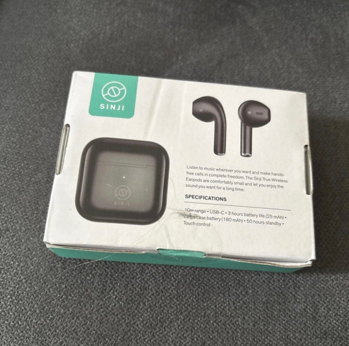 Sinji True Wireless Earpods - Zwart, Overige merken, In-ear, Nieuw, Ophalen of Verzenden
