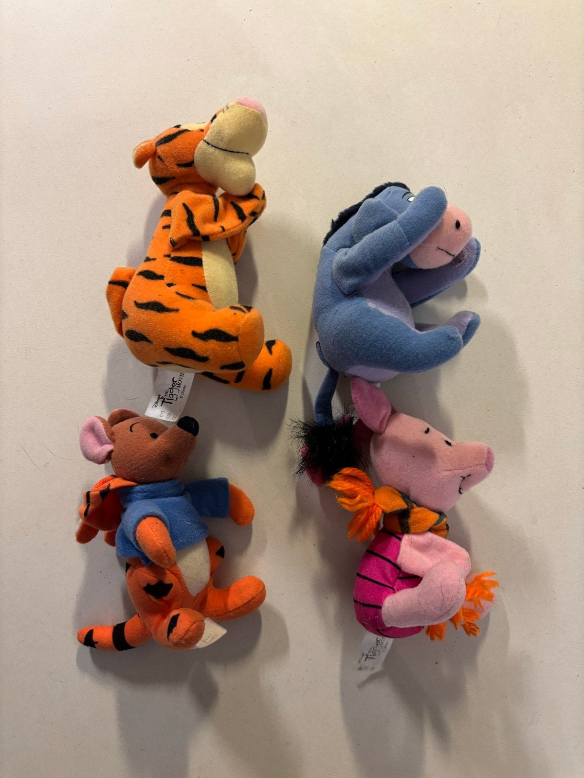 Set van 4 McDonald's Winnie de Poeh knuffels (2000), Kinderen en Baby's, Speelgoed | Knuffels en Pluche, Gebruikt, Overige merken