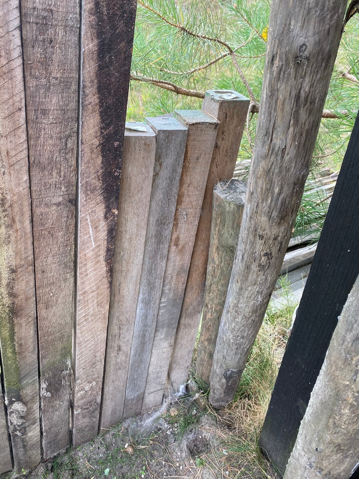 Hardhouten paal 150x6 - Duurzaam en Robuust, Tuin en Terras, Palen, Balken en Planken, Ophalen, Gebruikt, Palen, Hardhout