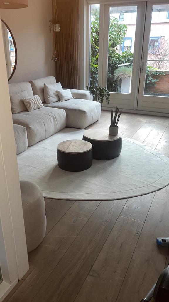 Riviera Maison Ecru Gemêleerd Loungebank - Modulair, Ophalen, Zo goed als nieuw, Stof