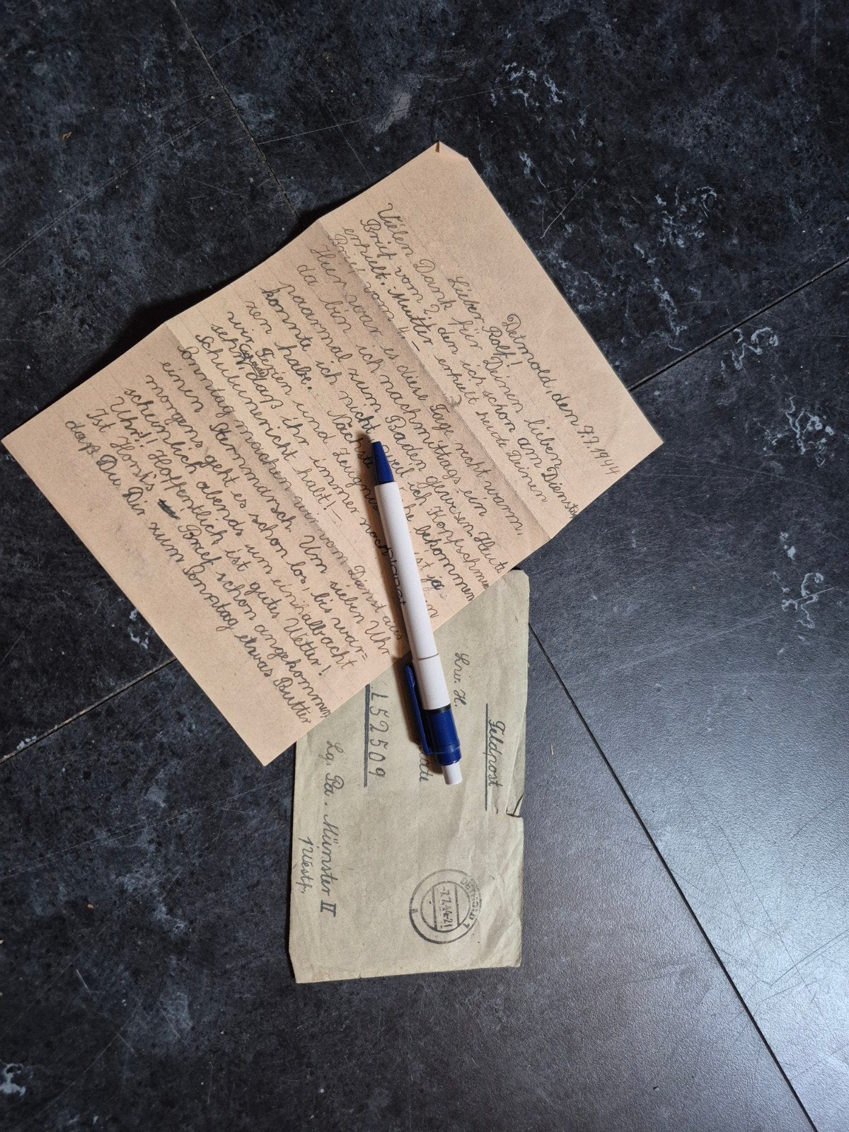 Duitse Feldpost 1944, Ophalen of Verzenden, Brief