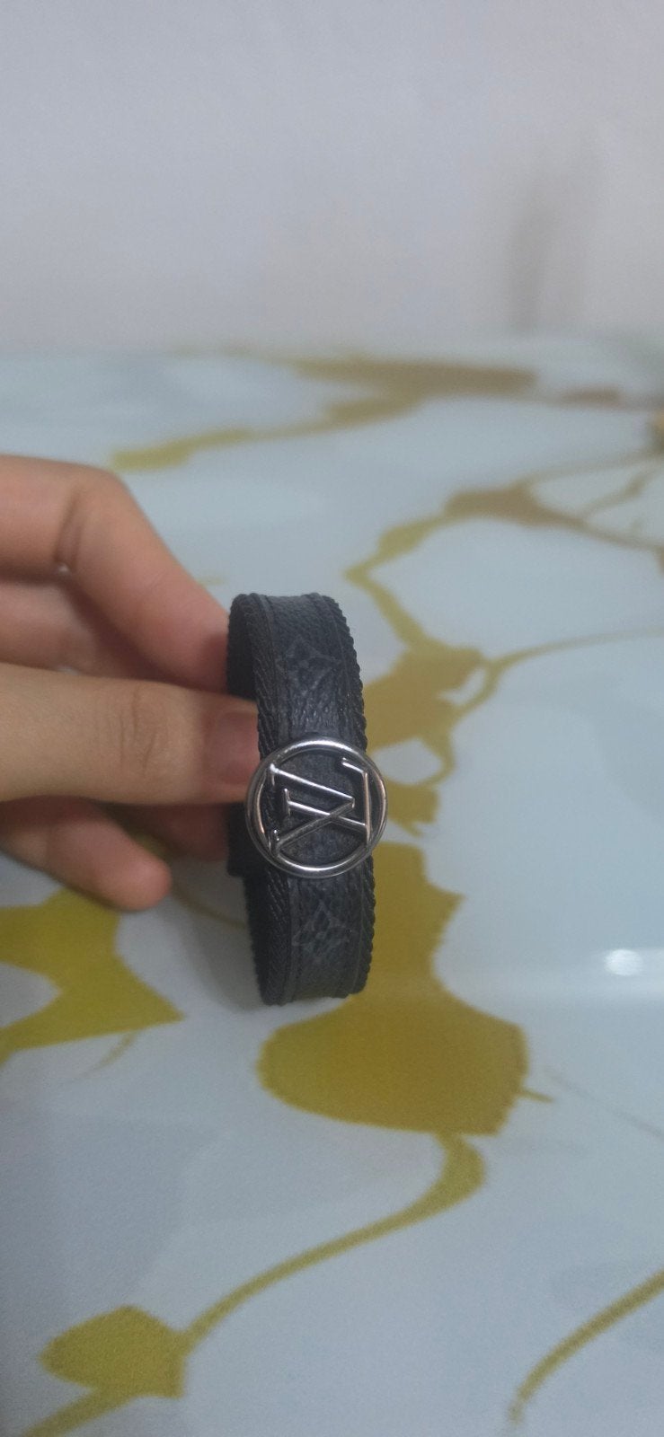 Louis Vuitton Monogram Armband Zwart, Ophalen of Verzenden, Gebruikt, Zwart, Leer