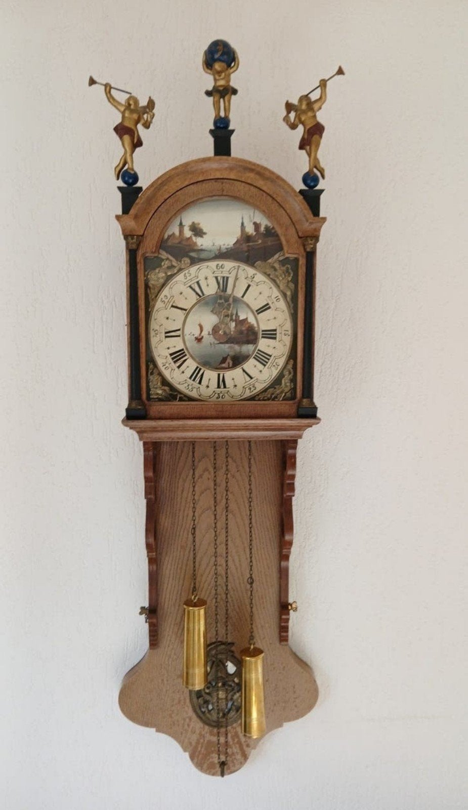 Replica Friese staartklok, goed werkend uurwerk., Antiek en Kunst, Ophalen