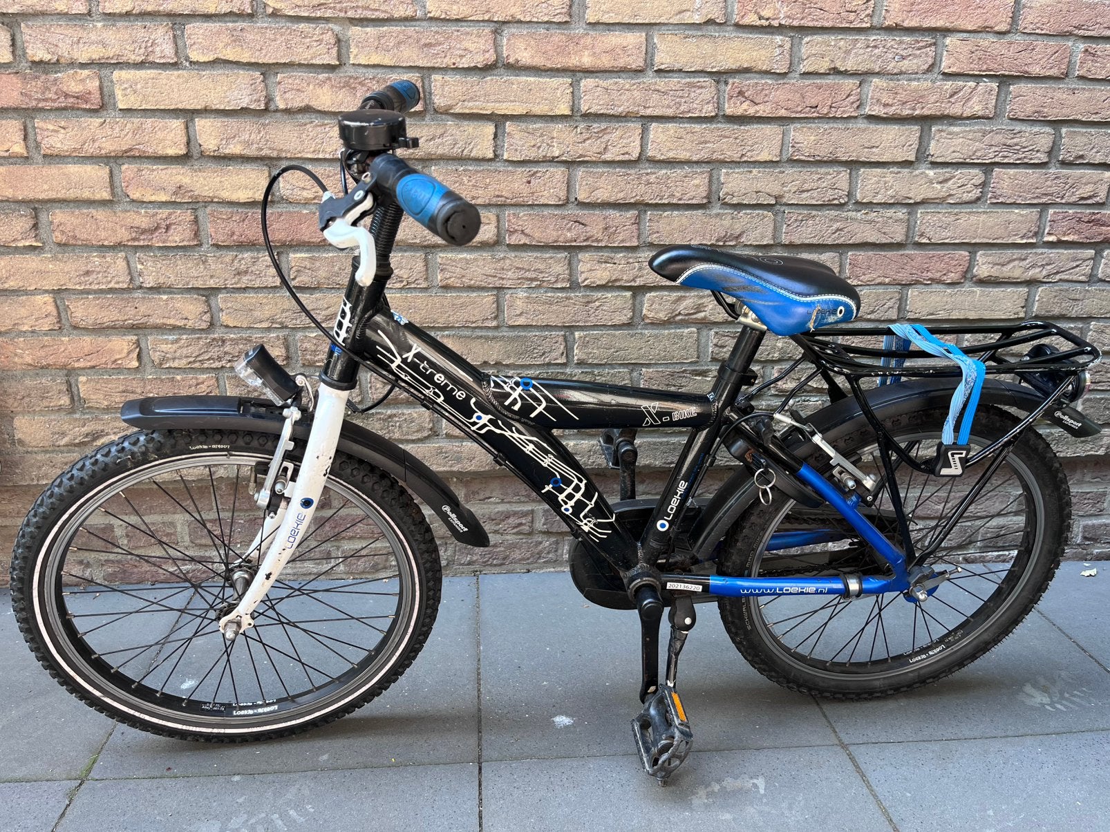 **Loekie X-treme jongensfiets, 20 inch** MOET WEG, Fietsen en Brommers, Fietsen | Jongens, Ophalen, Terugtraprem, Gebruikt, Handrem