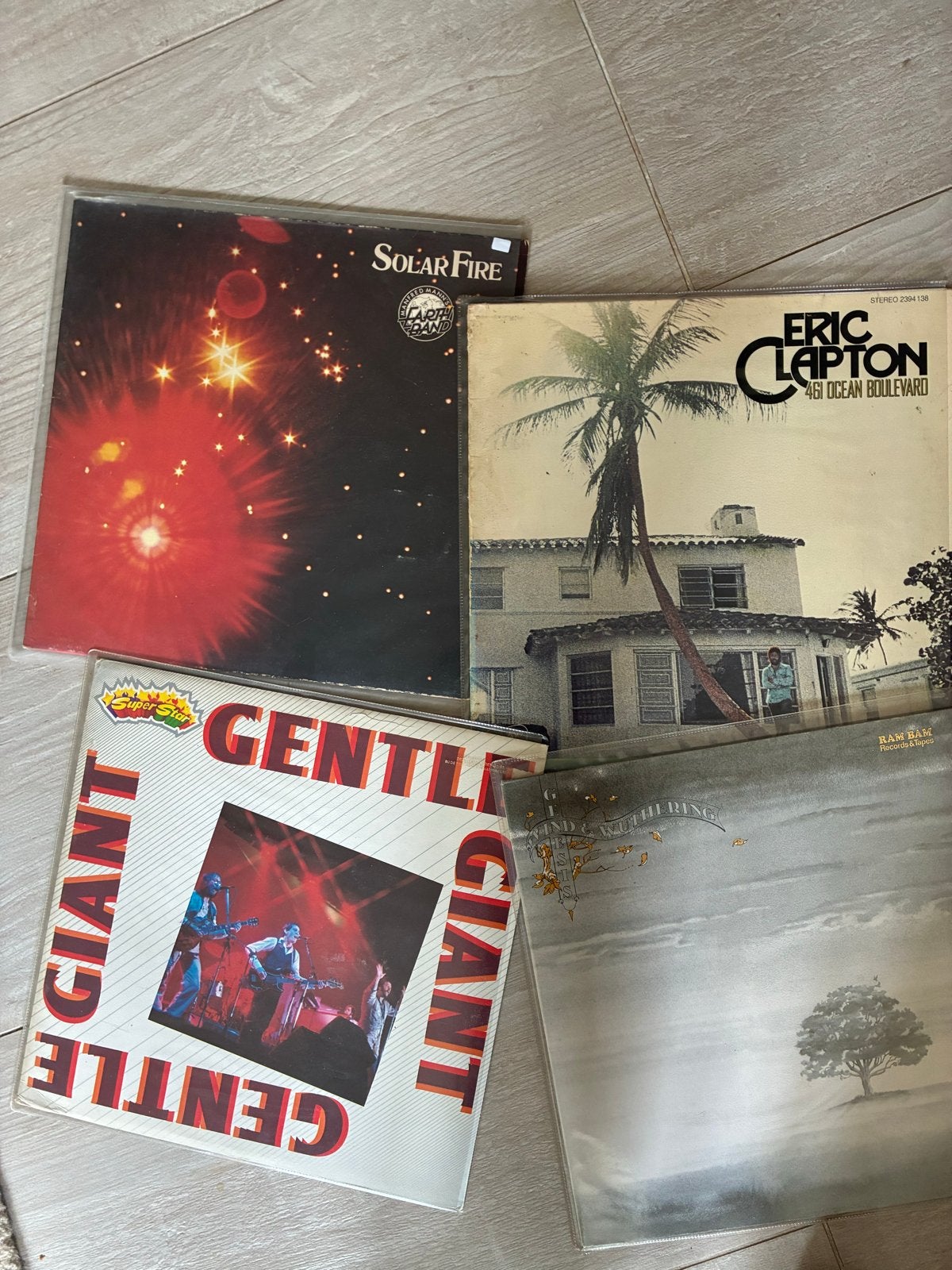 Diverse Pop/Rock LP's: Eric Clapton, Gentle Giant, Solar Fir, LP, Rock, Gebruikt, Ophalen of Verzenden