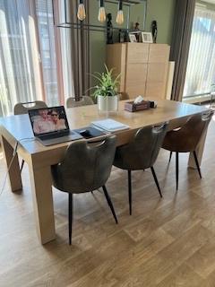 eettafel, Huis en Inrichting, Tafels | Eettafels, Ophalen, Gebruikt, 200 cm of meer, 50 tot 100 cm