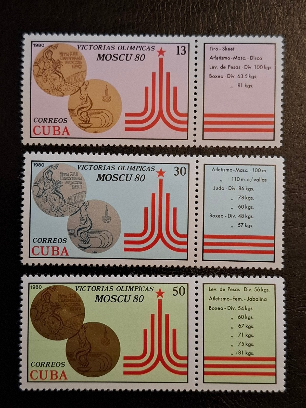 Cuba 1980 Olympische spelen Moskou, Ophalen of Verzenden, Postfris, Midden-Amerika