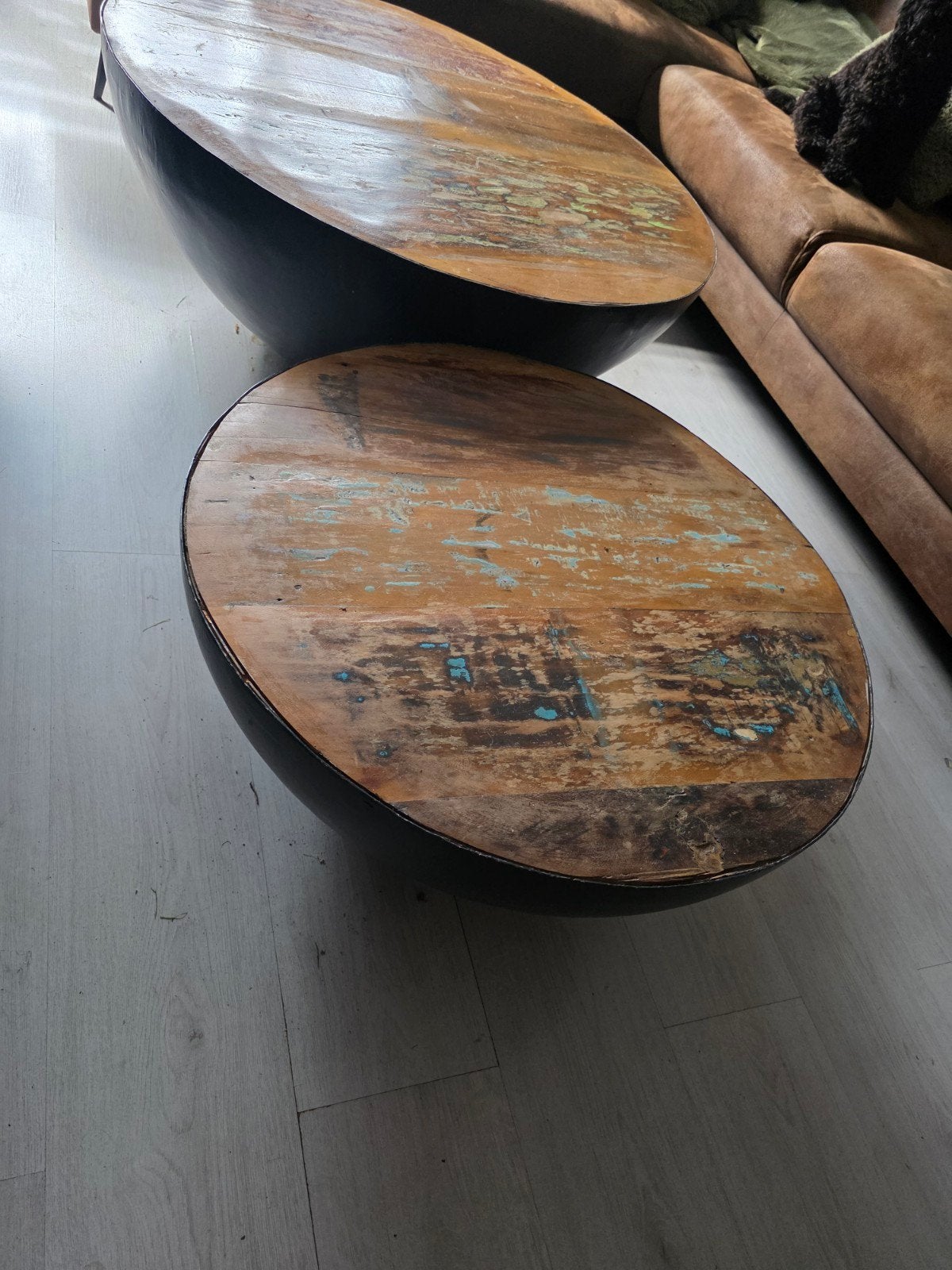 2 mooie salontafel, Ophalen, Gebruikt, 50 tot 100 cm, Rond