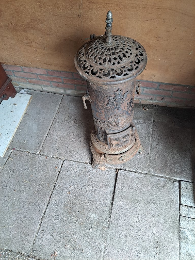 potkachel, Ophalen, Gebruikt, Gas, Gaskachel