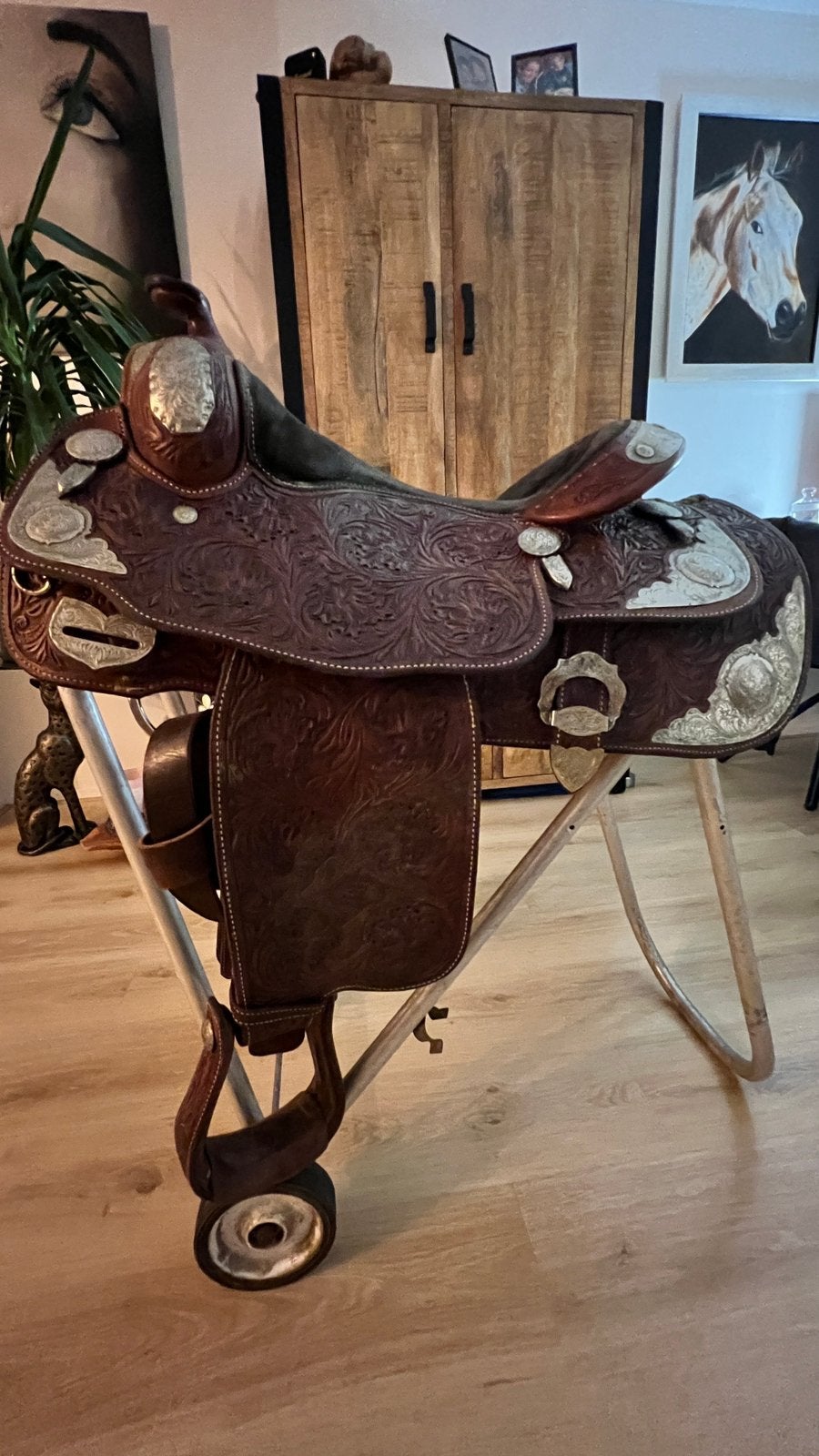 Billy Cook Maker Sulphur Oklahoma 16” FQHB Show Saddle, Ophalen, Gebruikt, Overige disciplines, S (16 of 16.5 inch)
