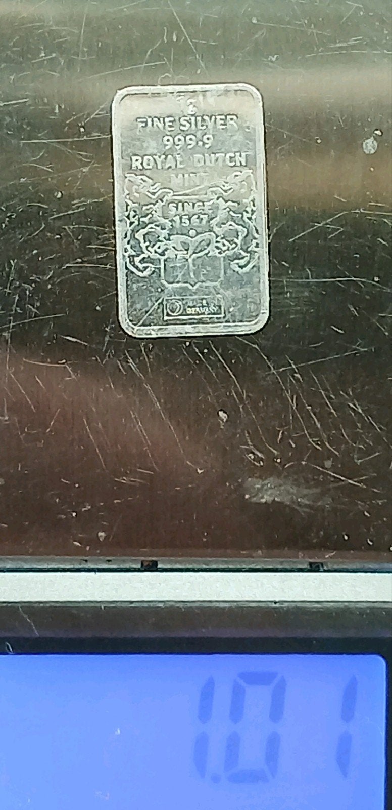 Zilverbaar 1 Gram Puur Zilver 999.9 Silver Royal Dutch Mint, Ophalen of Verzenden, Zilver
