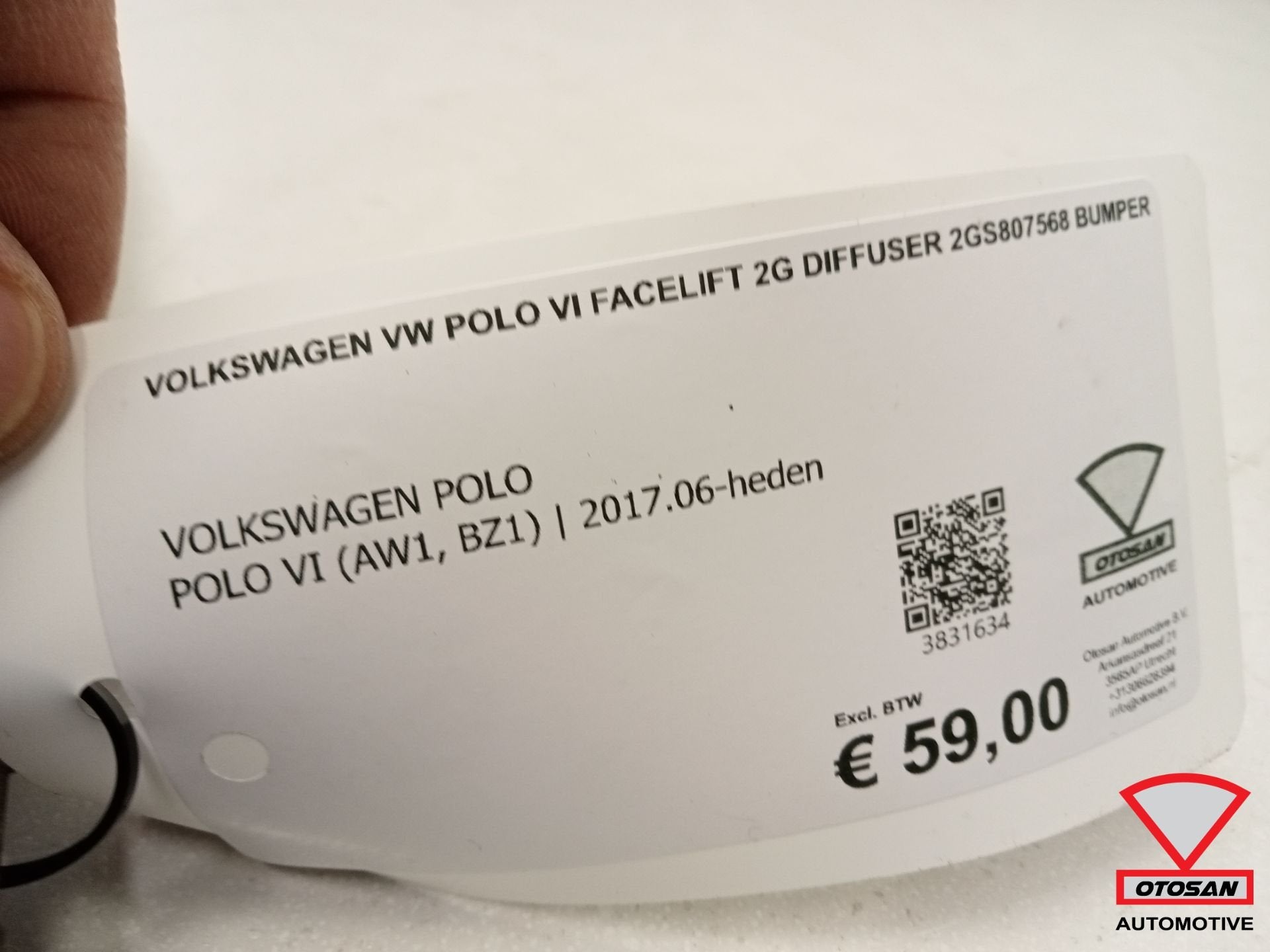 Volkswagen VW Polo VI FACELIFT 2G Diffuser 2GS807568 bumper, Gebruikt, Volkswagen, Volkswagen AG, Bumper