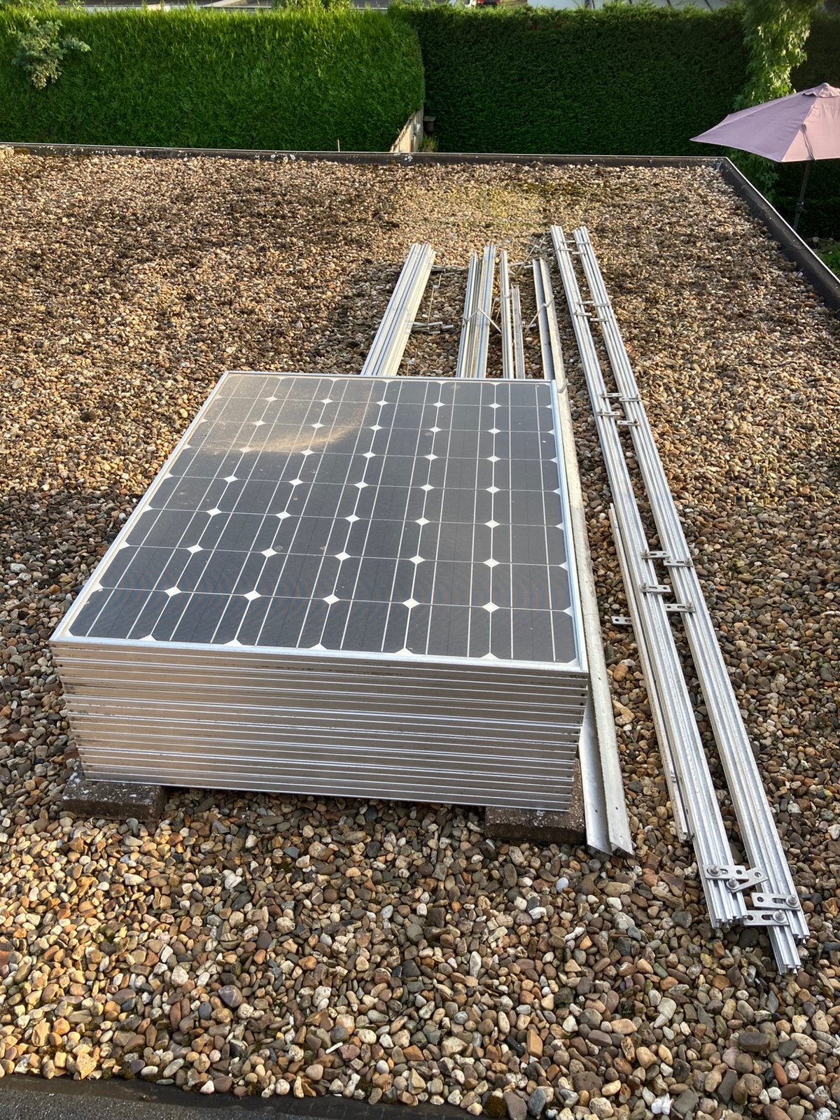 Sharp Solar Module NU-SOE 3E 8 st.  incl. omvormer compleet., Ophalen, Gebruikt, Paneel, 100 tot 200 wattpiek