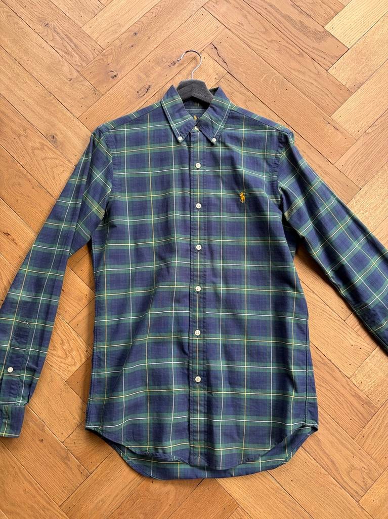 Ralph Lauren geruit overhemd XS, Kleding | Heren, Overhemden, Ophalen of Verzenden, Zo goed als nieuw, Blauw, Halswijdte 38 (S) of kleiner