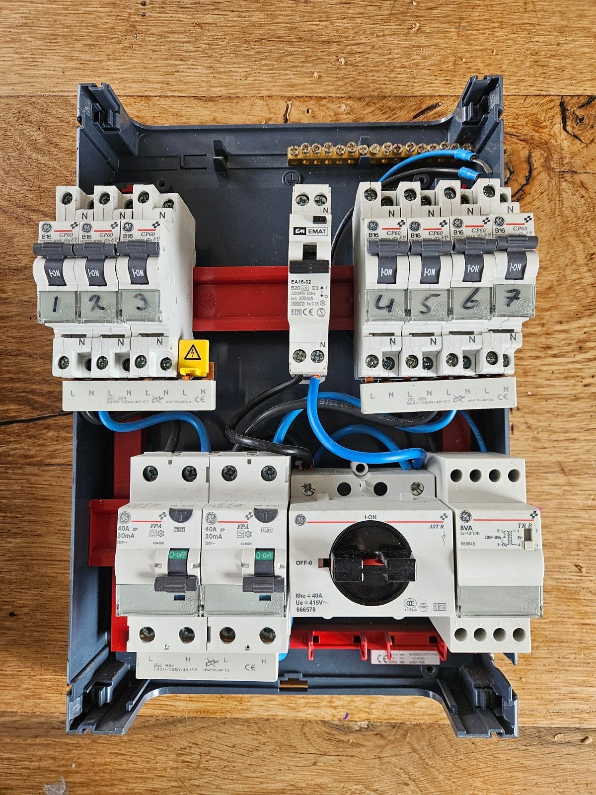 Groepenkast met aardlekschakelaars en installatieautomaten, Ophalen of Verzenden, Zo goed als nieuw, Emat, Groepenkast