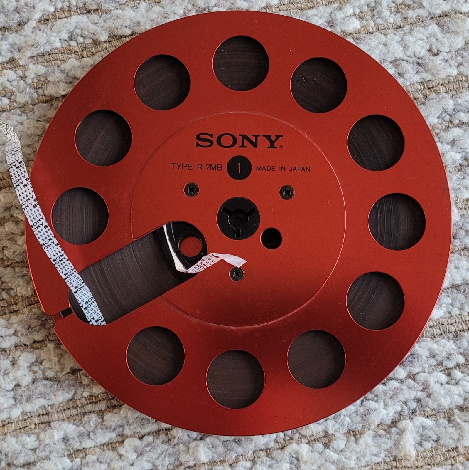 Sony Type R-7MB Spoel tape reel met band, Audio, Tv en Foto, Ophalen of Verzenden