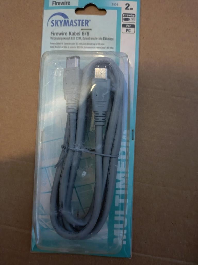 Firewire kabel 2meter, Ophalen, Nieuw, Minder dan 2 meter, Overige kabels