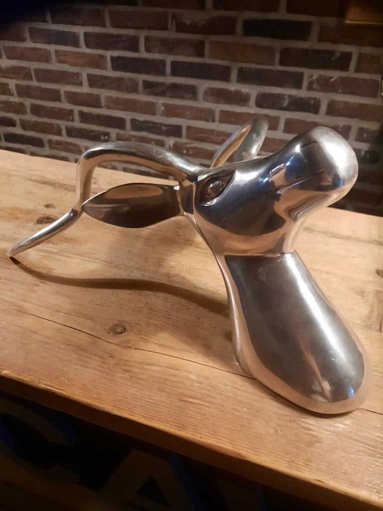 Aluminium hert beeld - Modern decoratief object, Ophalen of Verzenden