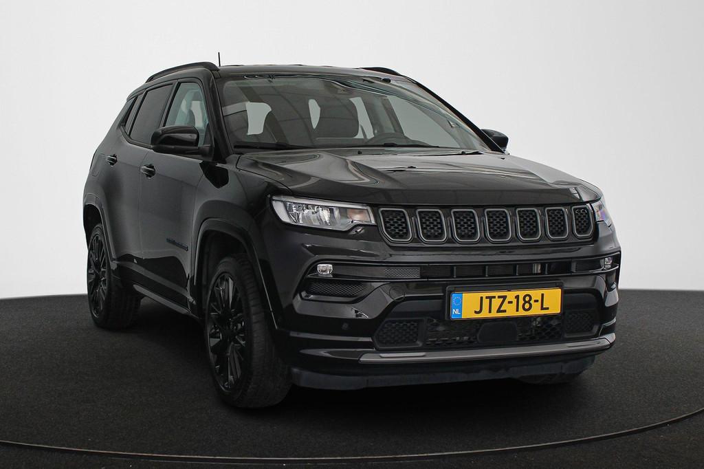 Jeep Compass 4xe 240 Plug-in Hybrid Electric S Leder Stuur-S, Automaat, Euro 6, 4 cilinders, Zwart