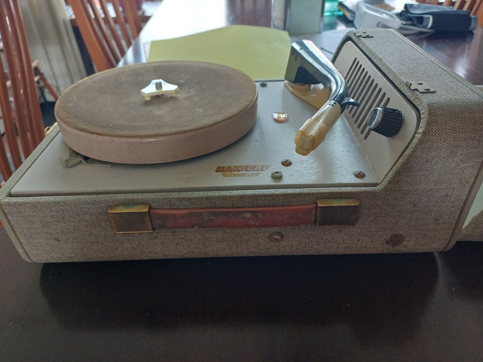 Kofferplatenspeler Philips 1957 - 1960, Ophalen of Verzenden, Niet werkend, Platenspeler, Philips