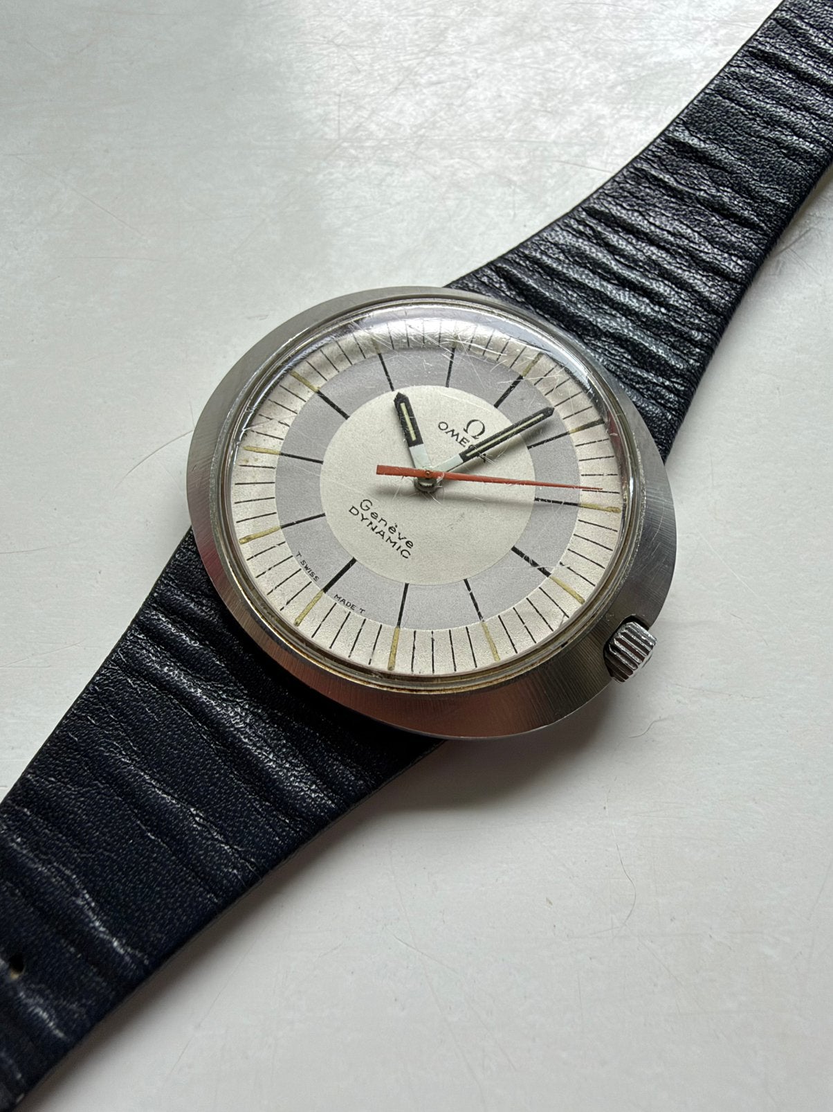 Vintage Omega Geneve Dynamic, Staal, Met bandje, Polshorloge, Omega