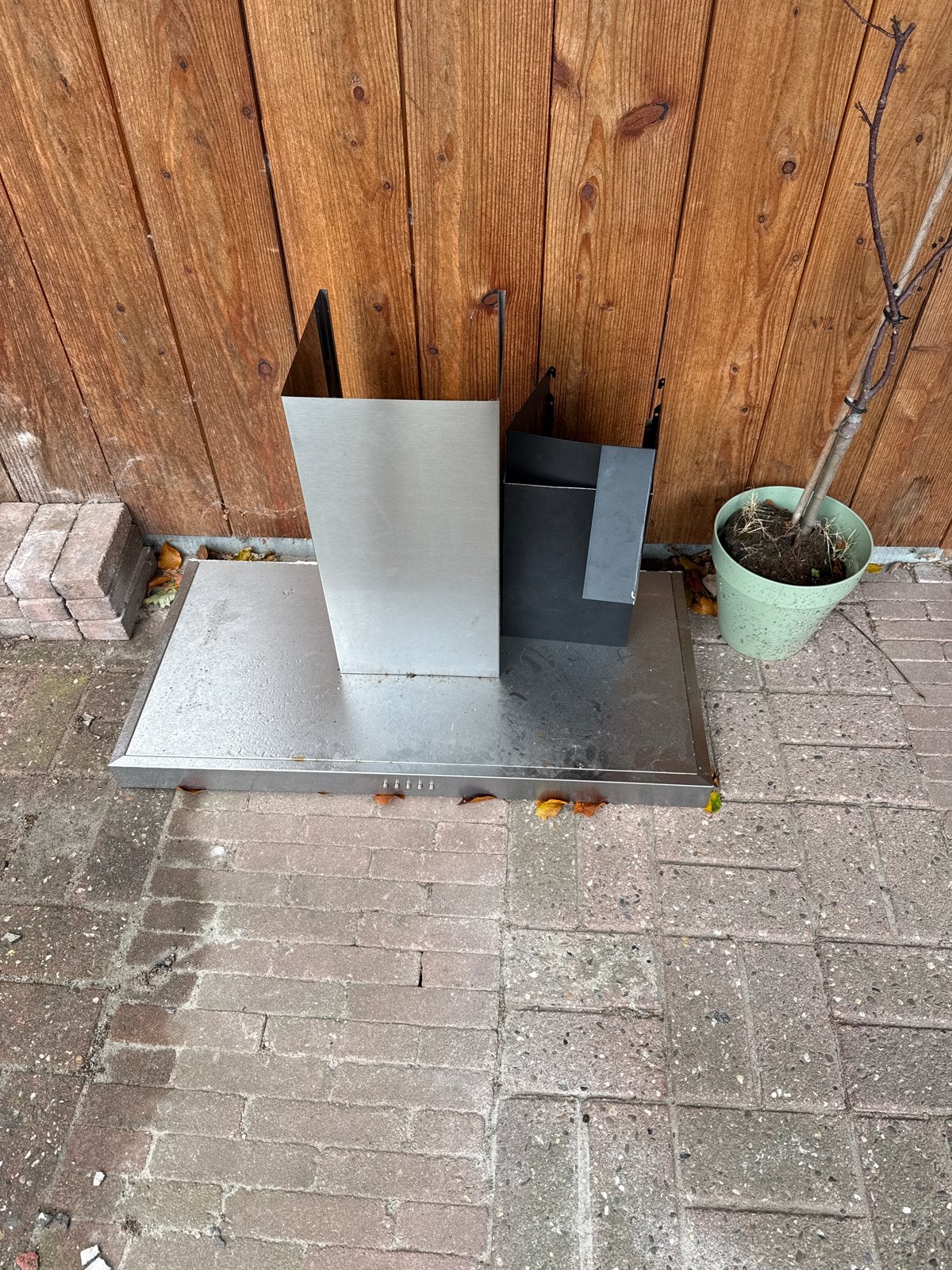 GRATIS Afzuigkap OUD IJZER, Ophalen, Gebruikt, Wandschouwkap, Vrijstaand